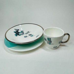 Tiffany & Co. Fine Bone China Bear and Block 3-Piece Set